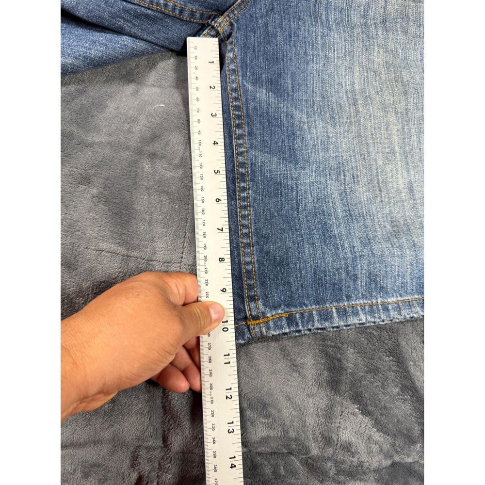 LRG Grass Roots Denim Shorts Mens Size 32 Blue Jean Distressed Casual thrash - Picture 15 of 16